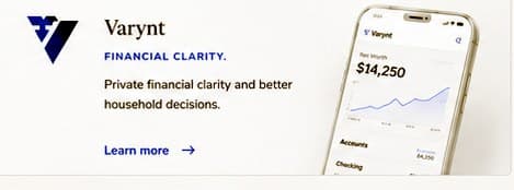 Varynt financial planning interface shown in a clean venture card.